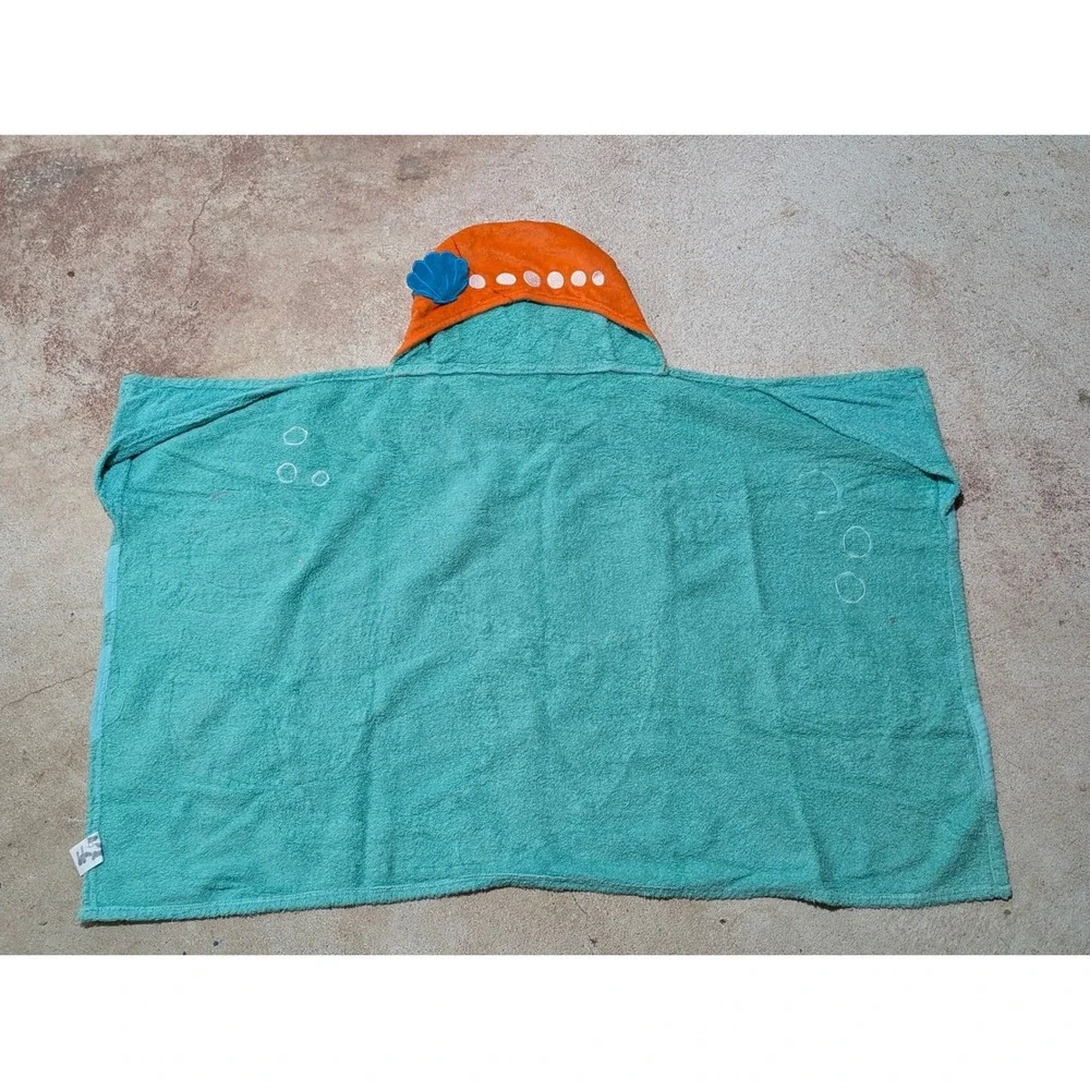 Kids Mermaid Hooded Beach Towel 100% Cotton Terry Poncho 40